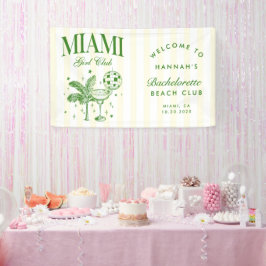 Retro Modern Green & Yellow Miami Bach Party Spandoek