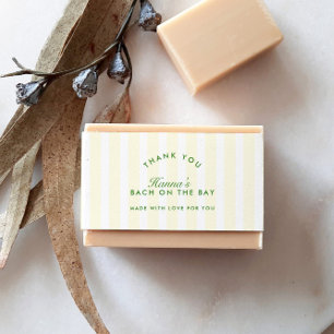 Retro Modern Groen & Geel Gepersonaliseerd Uitnodigingen Wikkel