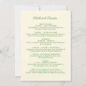 Retro Modern Groen & Geel Vrijgezellenweekend Kaart (Achterkant)