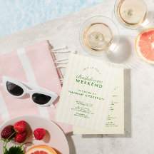 Retro Modern Groen & Geel Vrijgezellenweekend