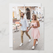 Retro Modern Groovy Bold Pink Red 2 Photo  Save The Date (Achterkant)