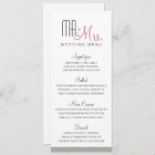 Retro Modern huwelijksmenu Menu (Voorkant / Achterkant)