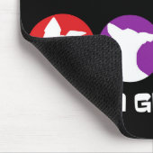 Retro Modern Italiaanse Greyhounds Donkere Muismat (Hoek)