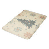 /Retro modern Kerst/winter Badmat (Gekanteld)