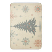 /Retro modern Kerst/winter Badmat (Voorkant Verticaal)