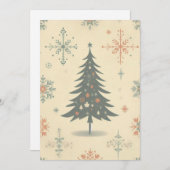 /Retro modern Kerst/winter Feestdagenkaart (Voorkant / Achterkant)