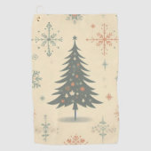 /Retro modern Kerst/winter Golfhanddoek (Voorkant)