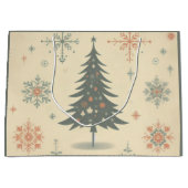 /Retro modern Kerst/winter Groot Cadeauzakje (Voorkant)