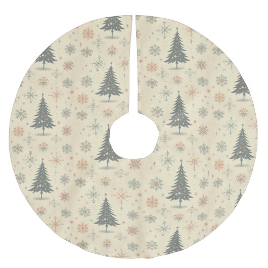 /Retro modern Kerst/winter Kerstboom Rok (Voorkant)
