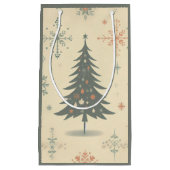 /Retro modern Kerst/winter Klein Cadeauzakje (Voorkant)