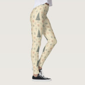 /Retro modern Kerst/winter Leggings (Rechts)