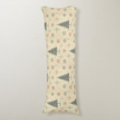 /Retro modern Kerst/winter Lichaamskussen (Voorkant Verticaal)