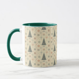/Retro modern Kerst/winter Mok