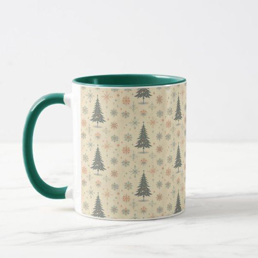 /Retro modern Kerst/winter Mok (Links)