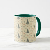 /Retro modern Kerst/winter Mok (Voorkant rechts)