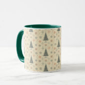 /Retro modern Kerst/winter Mok (Voorkant links)