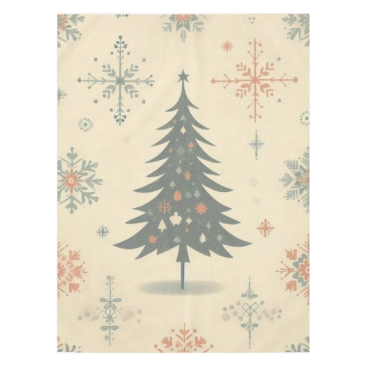 /Retro modern Kerst/winter Tafelkleed (Voorkant)