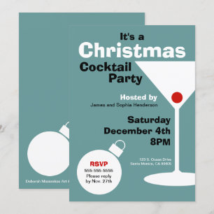 Retro Modern kerstfeest Kaart