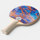 Retro modern kleurrijke logo Simple Tafeltennisbatje (Voorkant Gekanteld)