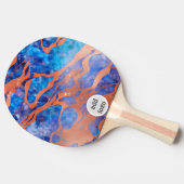 Retro modern kleurrijke logo Simple Tafeltennisbatje (Zijkant)