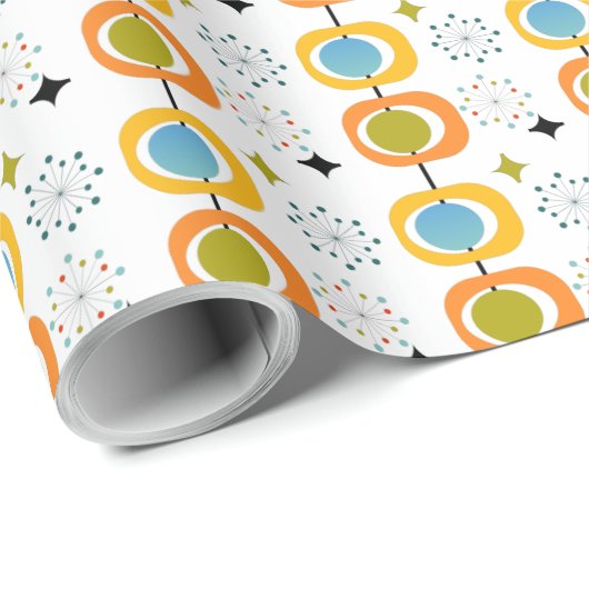 Retro Modern medio-startpatroon Cadeaupapier (Rol Hoek)