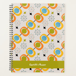 Retro Modern medio-startpatroon Planner