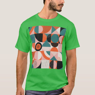 Retro Modern MidCentury geometrisch patroon T-shirt