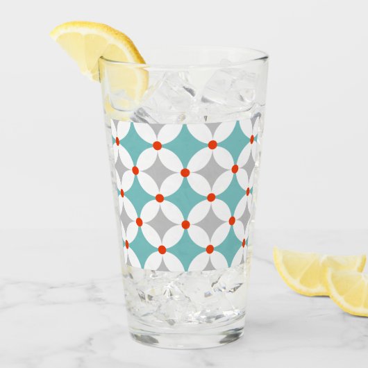 Retro Modern midden-eeuwse geometrische patronen Glas (Voorkant ijs)