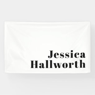 Retro Modern Minimaal Naam of Zakelijk Sjabloon Spandoek