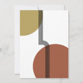 Retro Modern Mustard Terracotta Abstracte bruiloft Kaart (Achterkant)