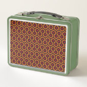 Retro Modern Oranje Red Brown Hexagon Patroon (Voorkant)