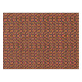 Retro Modern Oranje Red Brown Hexagon Patroon Tafelkleed (Voorkant (Horizontaal))