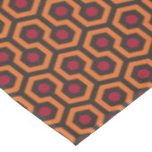 Retro Modern Oranje Red Brown Hexagon Patroon Tafelkleed (Gekanteld)