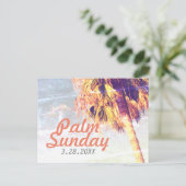 Retro Modern Palm Sunday in Oranje Briefkaart (Staand voorkant)