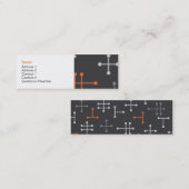 Retro Modern Patroonprofielkaart Mini Visitekaartje (Voorkant / Achterkant)