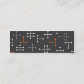 Retro Modern Patroonprofielkaart Mini Visitekaartje (Achterkant)