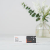 Retro Modern Patroonprofielkaart Mini Visitekaartje (Staand voorkant)