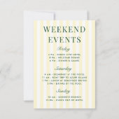 Retro Modern  Pickleball Bach Weekend Kaart (Achterkant)