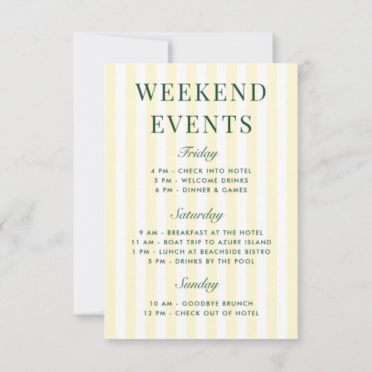 Retro Modern  Pickleball Bach Weekend Kaart (Achterkant)