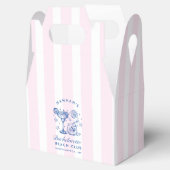 Retro Modern Pink & Blue Bachelorette Weekend Bedankdoosjes (Geopend)