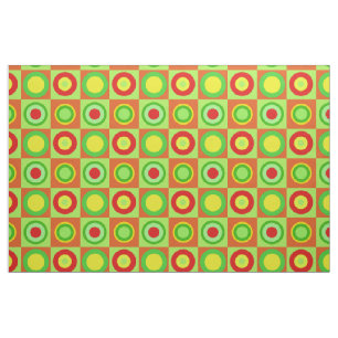 Retro Modern Polka Dots Circles op art. 1970 Stof