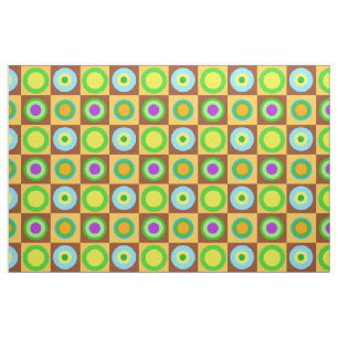 Retro Modern Polka Dots Circles op art. 1970 Stof