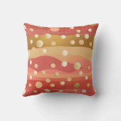 Retro-modern Polka dots with autumn dunes Kussen (Achterkant)