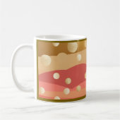 Retro Modern Polka dots with Autumnal Dunes Koffiemok (Links)