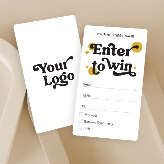 Retro Modern Prize Draw Raffle Business Ticket