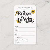 Retro Modern Prize Draw Raffle Business Ticket (Voorkant)