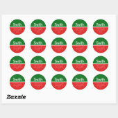 Retro Modern Retouradres  Ronde Sticker (Vel)