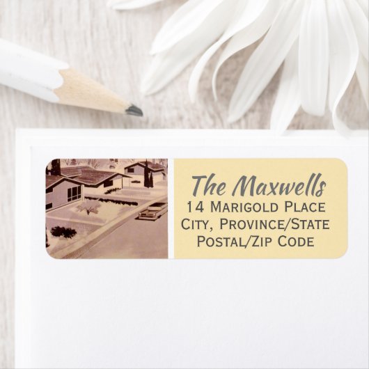 Retro Modern Return Address Label (Insitu)