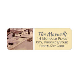 Retro Modern Return Address Label