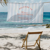 Retro Modern  Rood & Blauw Bachelorette Spandoek